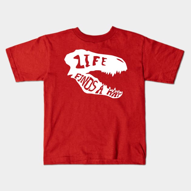 Life finds a way v2 Kids T-Shirt by JJFDesigns